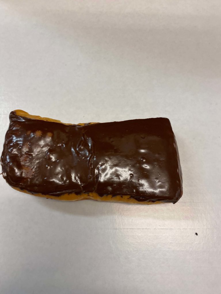 Chocolate Iced Long John Donut Wedding Cakes Minneapolis Bakery