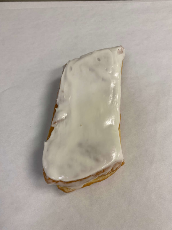 White Iced Long John Donut